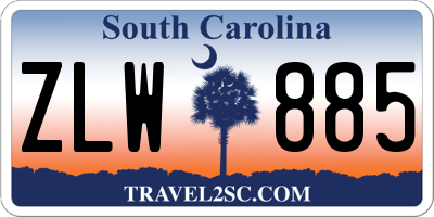 SC license plate ZLW885