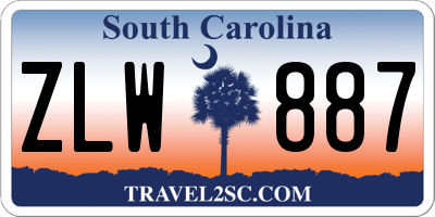 SC license plate ZLW887