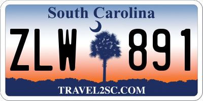 SC license plate ZLW891