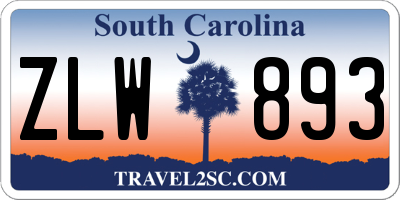 SC license plate ZLW893