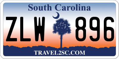 SC license plate ZLW896