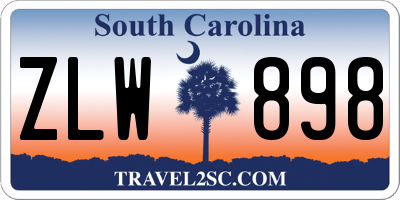 SC license plate ZLW898