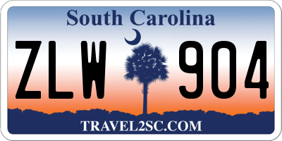 SC license plate ZLW904