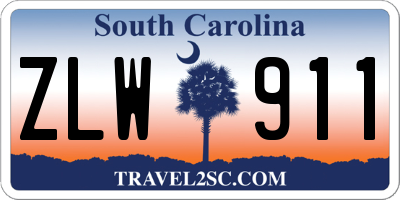 SC license plate ZLW911