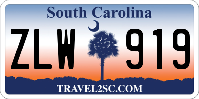 SC license plate ZLW919
