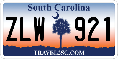 SC license plate ZLW921