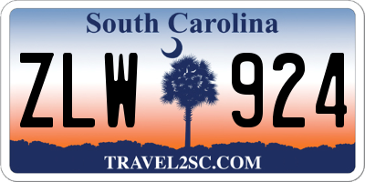 SC license plate ZLW924