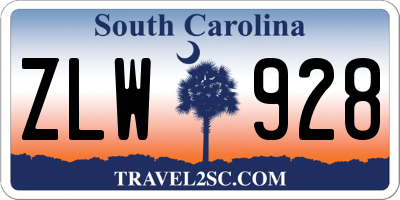 SC license plate ZLW928
