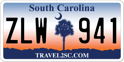 SC license plate ZLW941