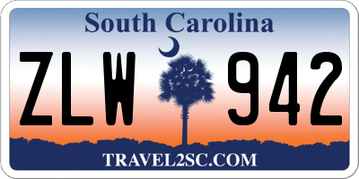 SC license plate ZLW942