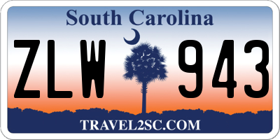 SC license plate ZLW943