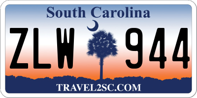SC license plate ZLW944