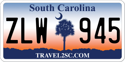SC license plate ZLW945