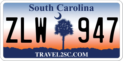 SC license plate ZLW947