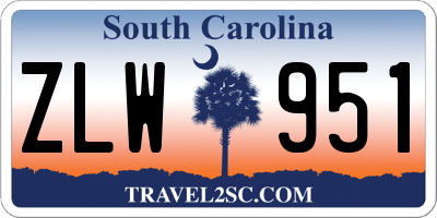 SC license plate ZLW951