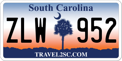 SC license plate ZLW952