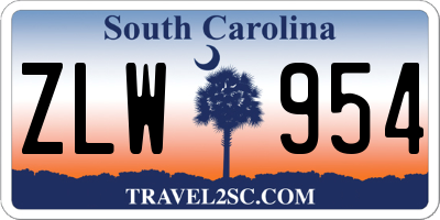 SC license plate ZLW954