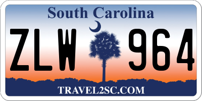 SC license plate ZLW964