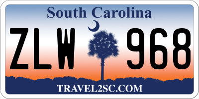 SC license plate ZLW968