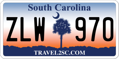 SC license plate ZLW970