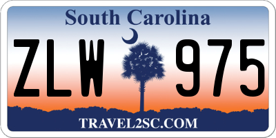 SC license plate ZLW975