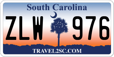 SC license plate ZLW976