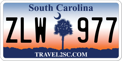 SC license plate ZLW977