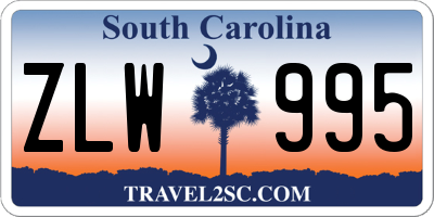 SC license plate ZLW995