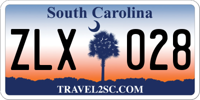 SC license plate ZLX028