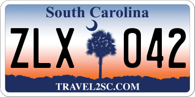 SC license plate ZLX042