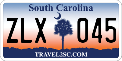 SC license plate ZLX045