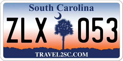 SC license plate ZLX053