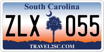 SC license plate ZLX055