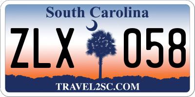 SC license plate ZLX058