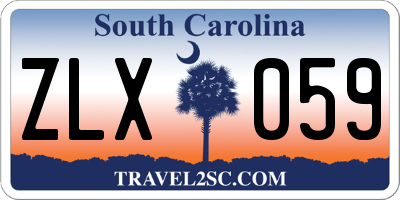 SC license plate ZLX059