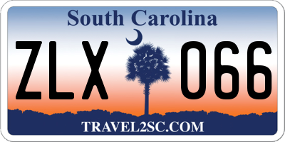 SC license plate ZLX066