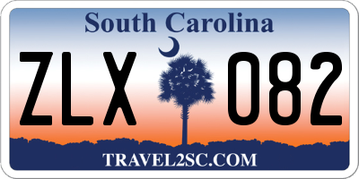 SC license plate ZLX082