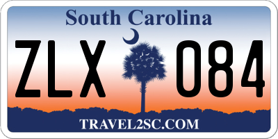 SC license plate ZLX084