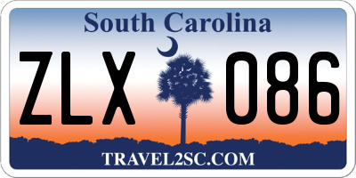 SC license plate ZLX086