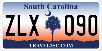 SC license plate ZLX090