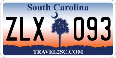 SC license plate ZLX093