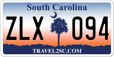 SC license plate ZLX094