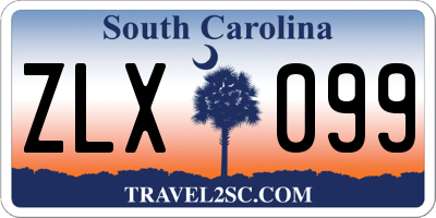 SC license plate ZLX099