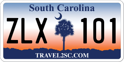SC license plate ZLX101