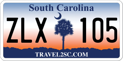 SC license plate ZLX105