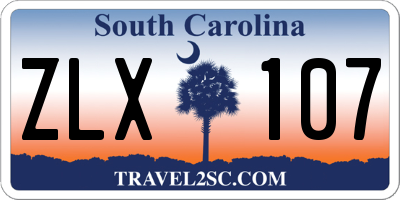 SC license plate ZLX107