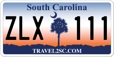 SC license plate ZLX111