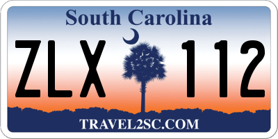 SC license plate ZLX112
