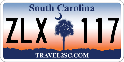 SC license plate ZLX117