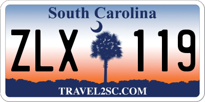 SC license plate ZLX119